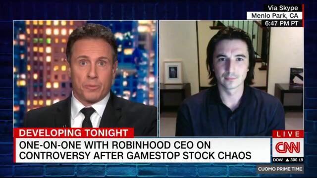 Robinhood CEO Vlad Tenev  defends decision to limit trading on some symbols following the GameStop