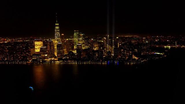 New York City Skyline at Night Live Screensaver HD