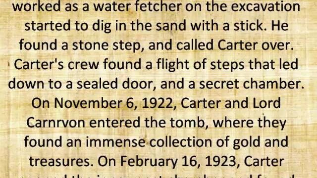 Хауърд Картър.Откриване на гробницата на Тут Анкамон - документитани факти!