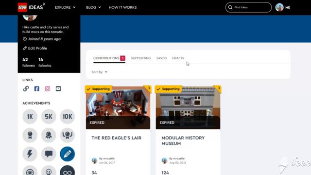 Lego Ideas Сайта и Значките