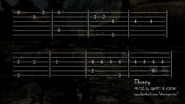 Skyrim Music - Dovahkiin (Dragonborn) [Full Acoustic Guitar Tab by Ebunny] Fingerstyle How to Play