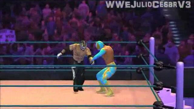 WWE '12_ Sin Cara Finisher - Sin Cara vs. Rey Mysterio Gameplay [HD]