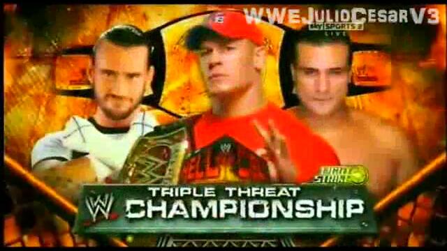WWE Hell In A Cell 2011 Match Card_ CM Punk vs. John Cena vs. Alberto del Rio