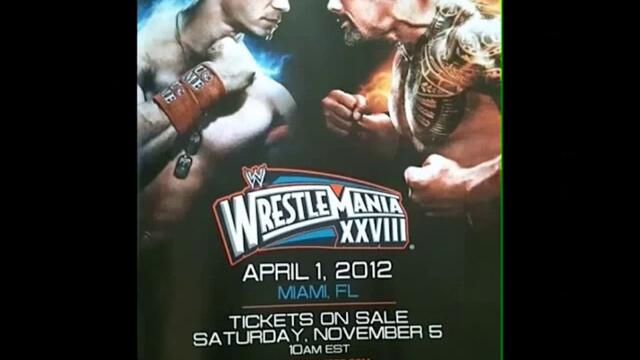 WWE WrestleMania 28 Official Poster Ft. John Cena &amp; The Rock [HD]