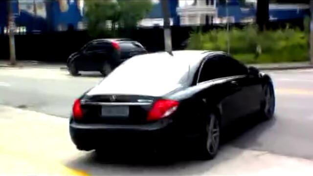 Неочакван burnout на Mercedes Cl63 Amg