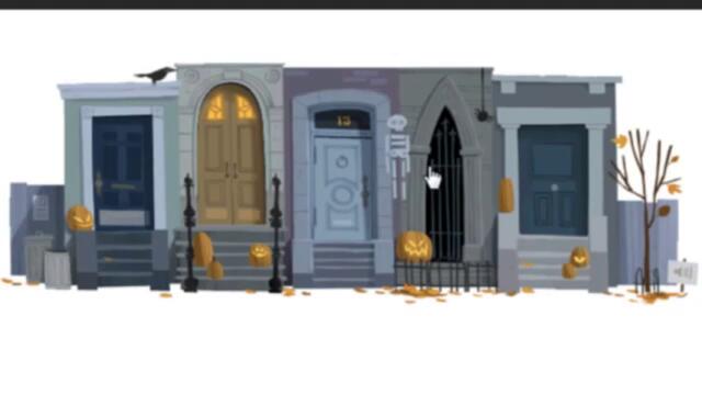 Хелоуин - Честит Хелоуин(Google Doodle)