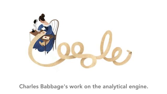 Ада Лъвлейс - 197 г. от рождението на Създателката на първият компютър - Ada Lovelace Google Doodle