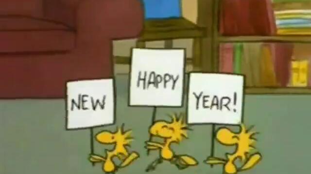 Happy New Year 2013! starring Charlie Brown and the Peanuts Gang with FIREWORKS!