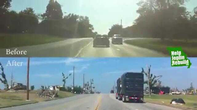 Преди и след турнадото в USA ;(