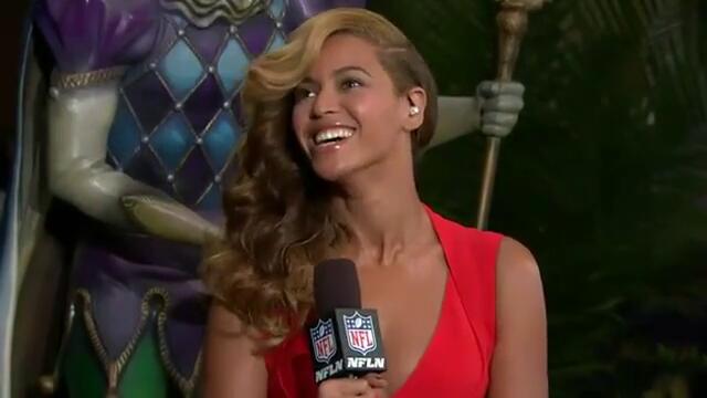 Beyonce opens news conference with National Anthem Jan. 31, 2013