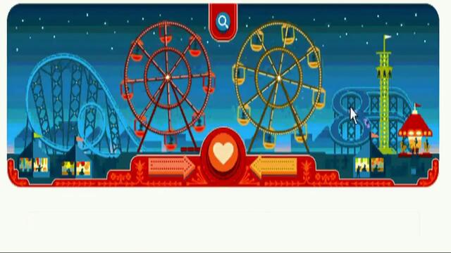 Valentine's Day and George Ferris - Google Doodle