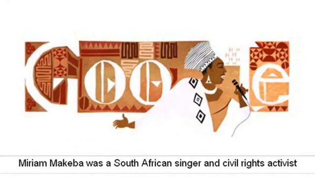 Мириам Макеба (Miriam Makeba) в  Google Doodle