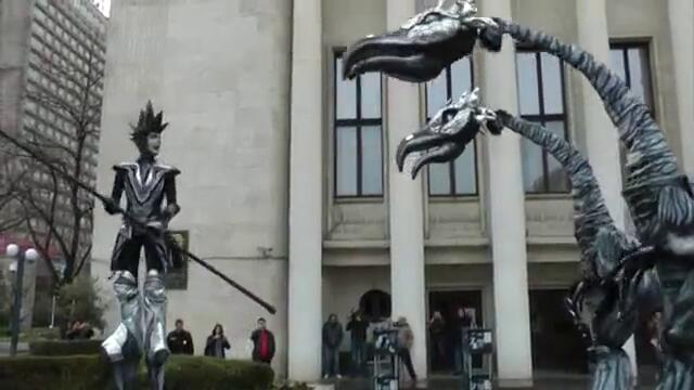 Огромни динозаври по улиците на Бургас