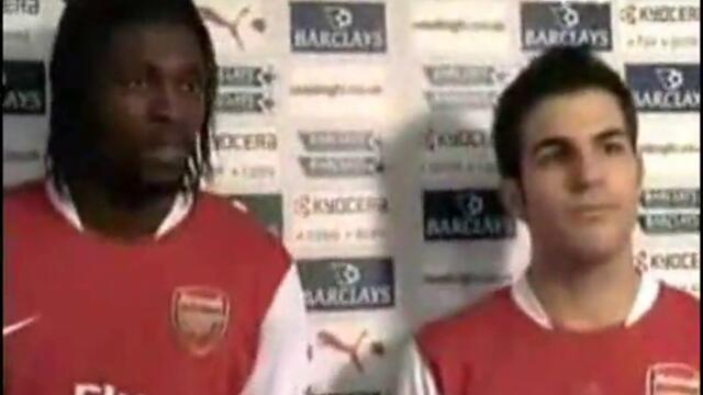 Пияните валета Адебайор и Фабрегас!!!