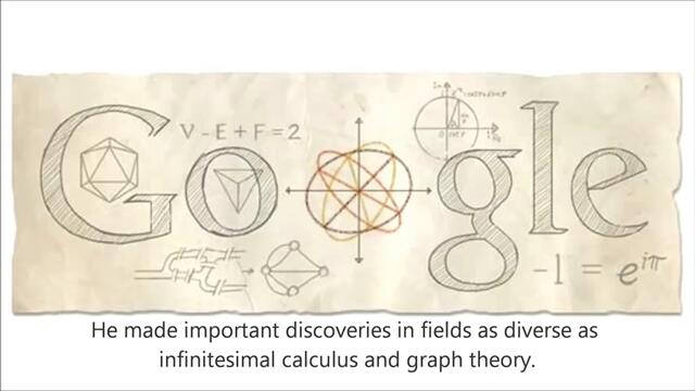 Леонард Ойлер (Leonhard Euler) почита Google Doodle