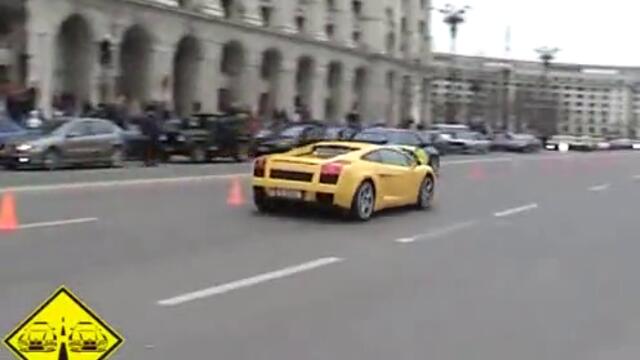 Subaru Impreza Wrx Sti razmazva Lamborghini Gallardo