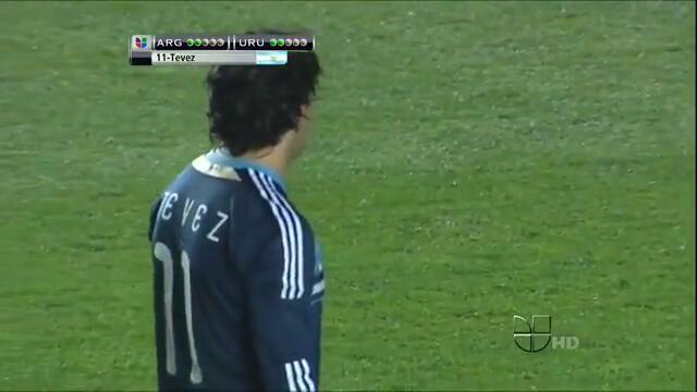 Carlos Tevez falló por Argentina - Univision Futbol.flv