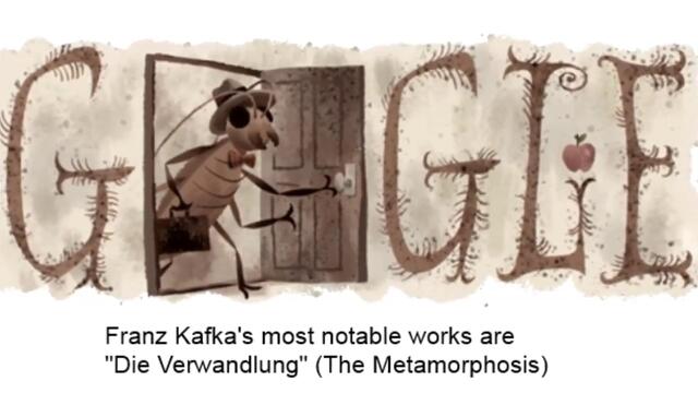 Franz Kafka (Франц Кафка) - Google Doodle2013