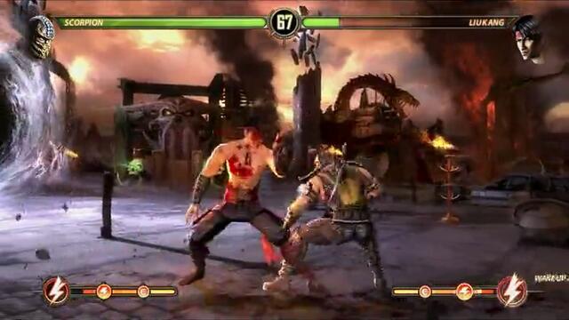 Mortal Kombat 9 - Скорпионът в действие (довършване с fatality)