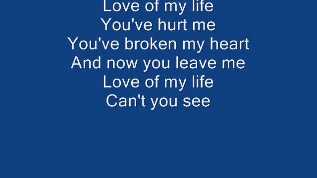 Scorpions - Love Of My Life [lyrics]