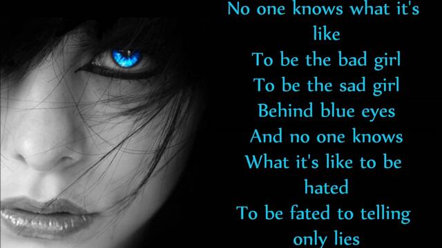 Within Temptation - Behind Blue Eyes (lyrics)
