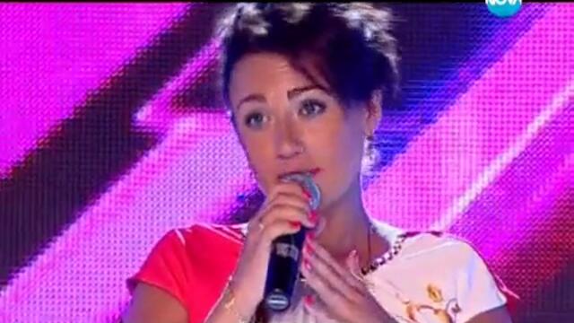 Рускинята която вдигна публиката на крака - X Factor 2 Bulgaria (09.09.2013)