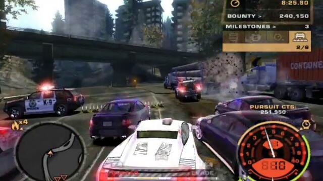 NFSMW_ Truck Hitting Police Roadblock