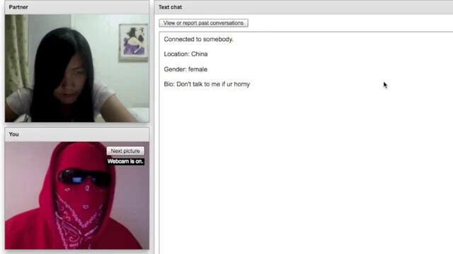 CHATROULETTE #19 PIČA KURVA CHINA