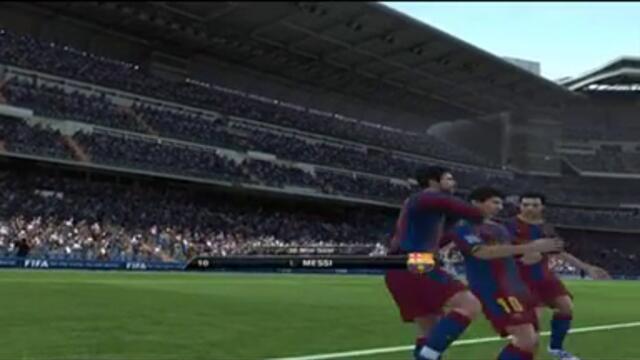 Гол от пряк свободен удар на Fifa 11 с Messi