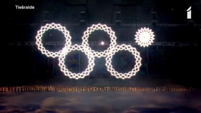 Гаф при отварянето на Олимпийските кръгове ! Сочи (7.2.2014)