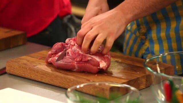 Свински хапки с гарнитура от картофи - Бон Апети