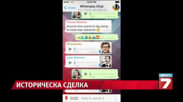 Facebook брои $16 млрд. за Whatsapp