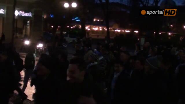 Ултрасите на Лацио с шествие в София