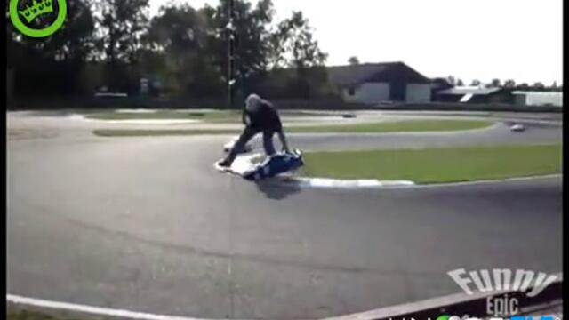 Провал на пистата с колички