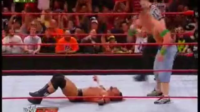 WWE Raw Джон Сина срещу Трите Хикса ( Бг Аудио )