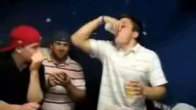 Три литра бира,за 10 сек.