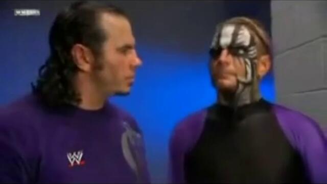 Jeff and Matt Backstage Before Jeff Hardy Leaves Smackdown