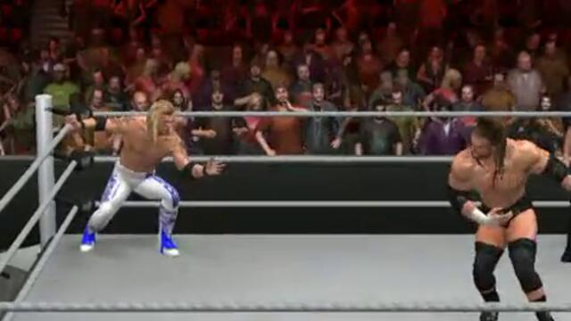 WWE 2011 - Острието опитва копие , но Трите Хикса му прави педигри