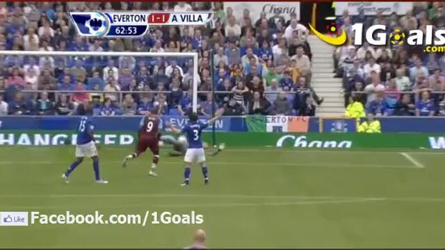 Страхотен гол на Стилян Петров, Everton 2 - 2 Aston Villa - 10.09.2011