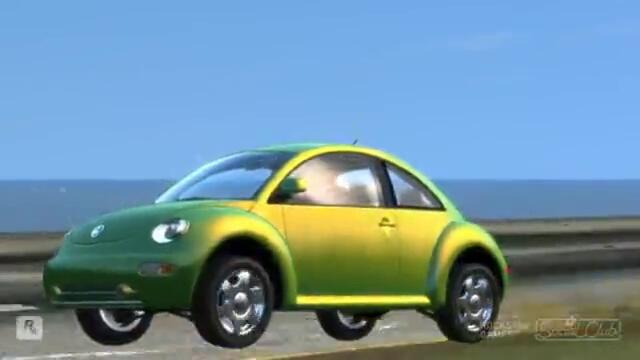 GTA 4 IV 2003 VOLKSWAGEN BEETLE CRASH TESTING HD