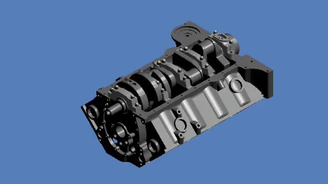 3D animation of a fuel injected V8