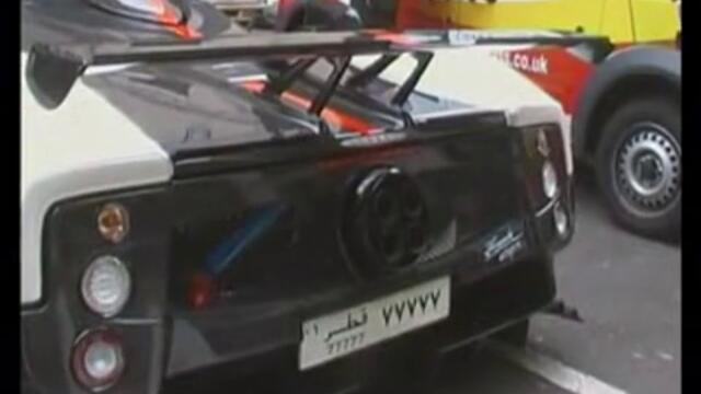 Arab Owned Pagani Zonda Cinque Roadster Start up, small + Loud REVS!!!