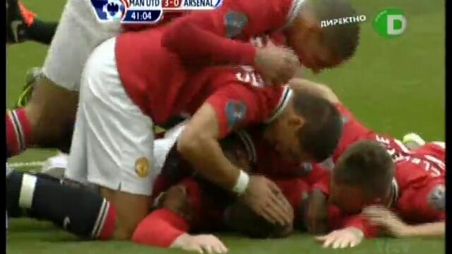 Manchester United - Arsenal - гол на W. Rooney