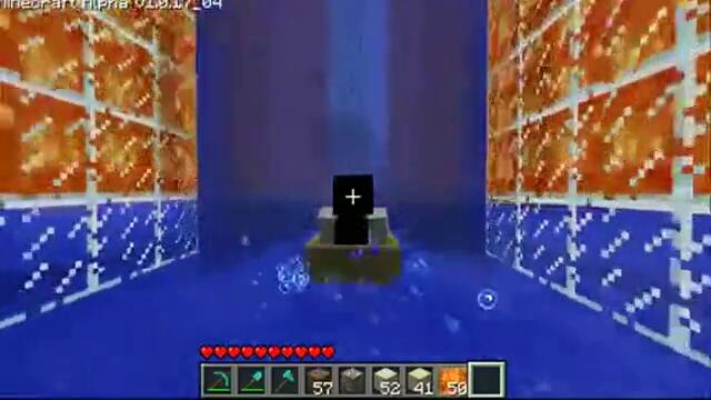 моята водна парзалка на Minecraft