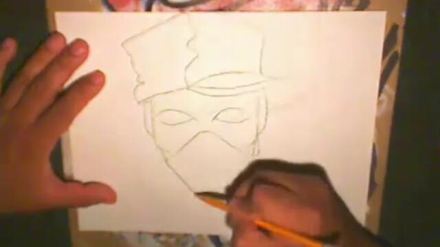 Drawing a Gas mask Character with SprayCans