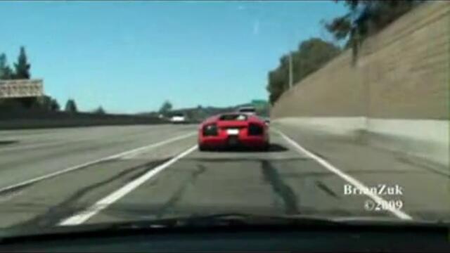 Lamborghini Murcielago On The Road