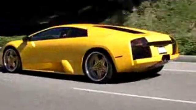 Yellow Lamborghini Murcielago On The Road