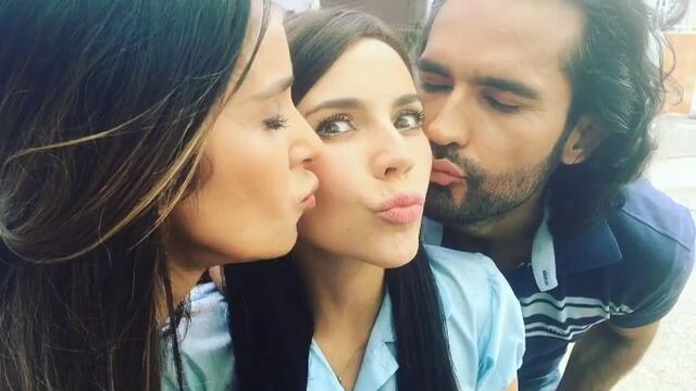 Carolina Gaitan, Catherine Siachoque y Fabian Rios/Catalina, Hilda, Albeiro SSSHP Besos